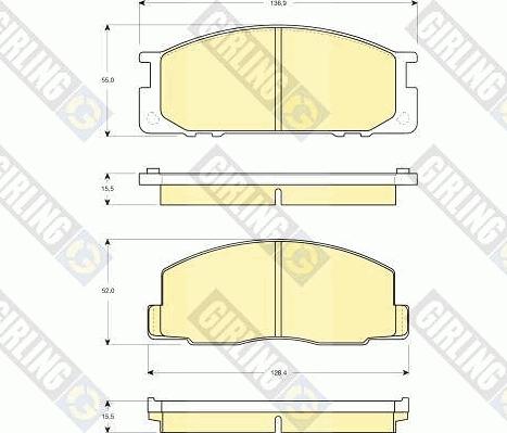 Girling 6131309 - Гальмівні колодки, дискові гальма autozip.com.ua