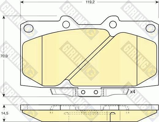 Girling 6131319 - Гальмівні колодки, дискові гальма autozip.com.ua