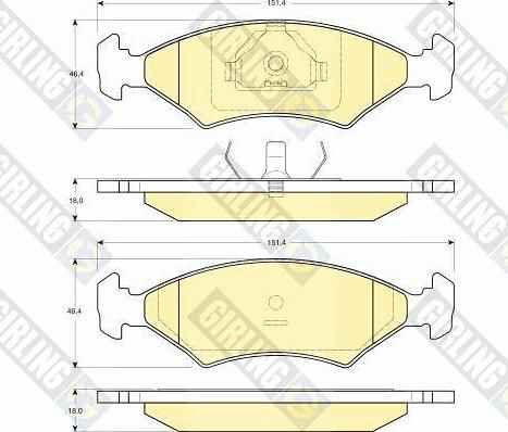 Girling 6131782 - Гальмівні колодки, дискові гальма autozip.com.ua