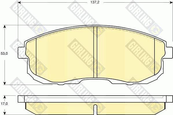 Girling 6133909 - Гальмівні колодки, дискові гальма autozip.com.ua