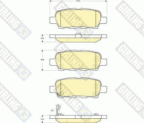 Girling 6133939 - Гальмівні колодки, дискові гальма autozip.com.ua