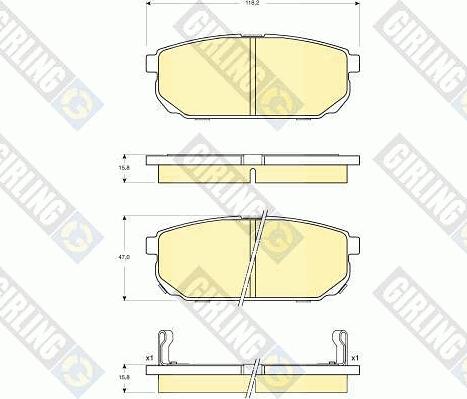 Girling 6133449 - Гальмівні колодки, дискові гальма autozip.com.ua