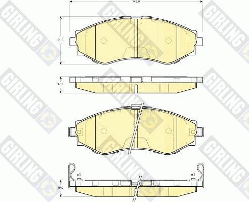 Girling 6133459 - Гальмівні колодки, дискові гальма autozip.com.ua