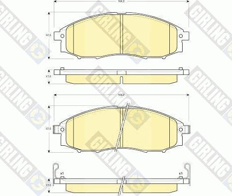 Girling 6133409 - Гальмівні колодки, дискові гальма autozip.com.ua