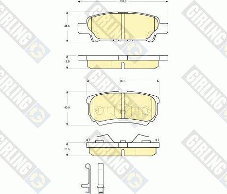 Girling 6133419 - Гальмівні колодки, дискові гальма autozip.com.ua