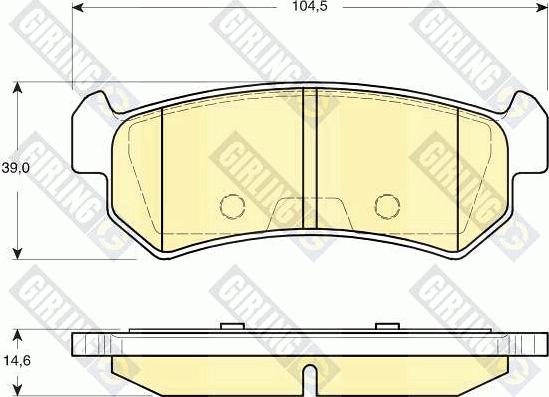 Girling 6133489 - Гальмівні колодки, дискові гальма autozip.com.ua