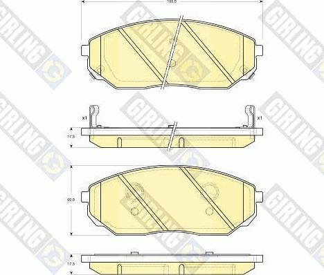 Girling 6133439 - Гальмівні колодки, дискові гальма autozip.com.ua