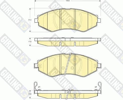 Girling 6133479 - Гальмівні колодки, дискові гальма autozip.com.ua