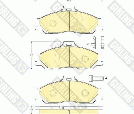 Girling 6133539 - Гальмівні колодки, дискові гальма autozip.com.ua