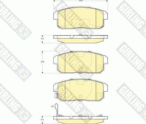 Girling 6133579 - Гальмівні колодки, дискові гальма autozip.com.ua