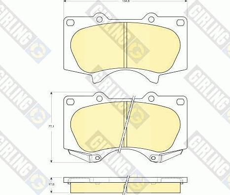 Girling 6133649 - Гальмівні колодки, дискові гальма autozip.com.ua