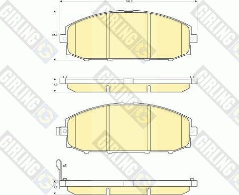 Girling 6133619 - Гальмівні колодки, дискові гальма autozip.com.ua