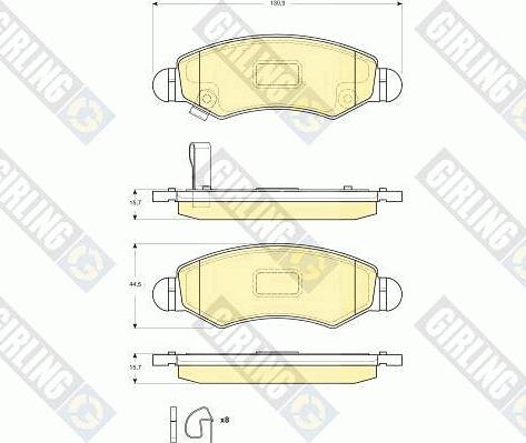 Girling 6133634 - Гальмівні колодки, дискові гальма autozip.com.ua