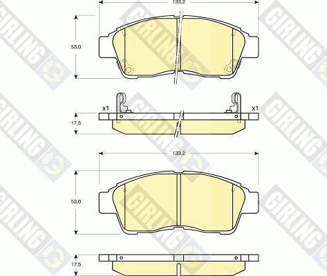 Girling 6133009 - Гальмівні колодки, дискові гальма autozip.com.ua