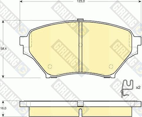 Girling 6133029 - Гальмівні колодки, дискові гальма autozip.com.ua