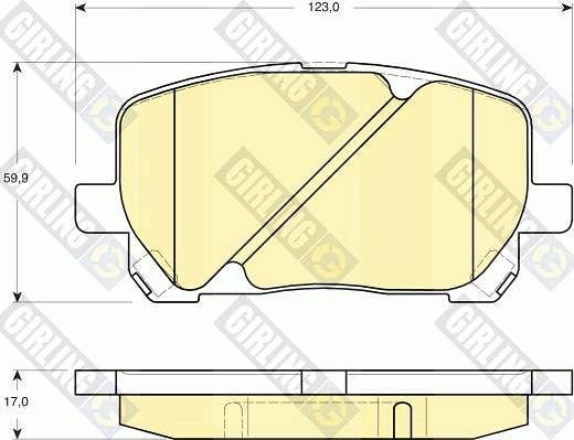 Girling 6133159 - Гальмівні колодки, дискові гальма autozip.com.ua