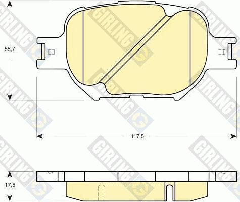 Girling 6133169 - Гальмівні колодки, дискові гальма autozip.com.ua