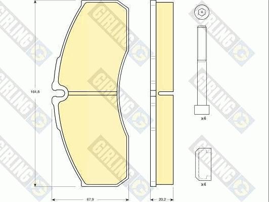 Girling 6133854 - Гальмівні колодки, дискові гальма autozip.com.ua