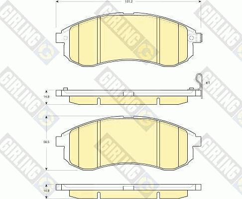 Girling 6133809 - Гальмівні колодки, дискові гальма autozip.com.ua