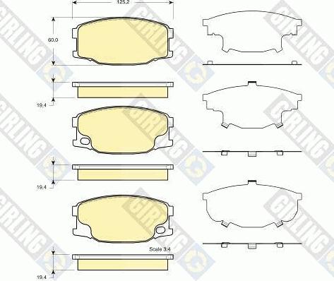 Girling 6133889 - Гальмівні колодки, дискові гальма autozip.com.ua