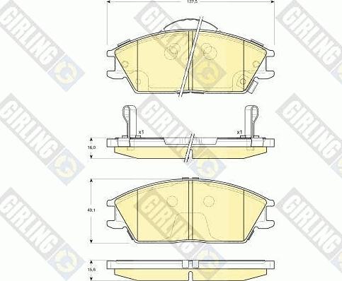 Girling 6133319 - Гальмівні колодки, дискові гальма autozip.com.ua