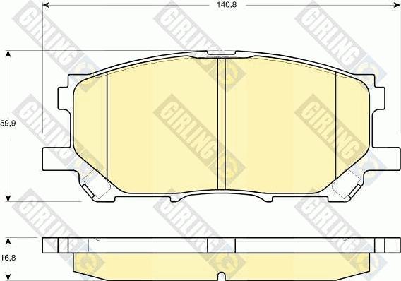 Girling 6133389 - Гальмівні колодки, дискові гальма autozip.com.ua