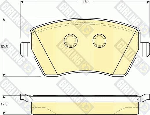 Girling 6133321 - Гальмівні колодки, дискові гальма autozip.com.ua