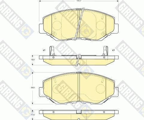 Girling 6133259 - Гальмівні колодки, дискові гальма autozip.com.ua