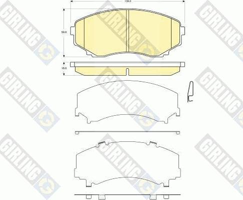 Girling 6133269 - Гальмівні колодки, дискові гальма autozip.com.ua