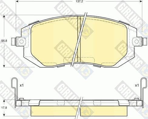 Girling 6133289 - Гальмівні колодки, дискові гальма autozip.com.ua