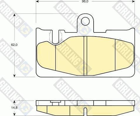 Girling 6133239 - Гальмівні колодки, дискові гальма autozip.com.ua