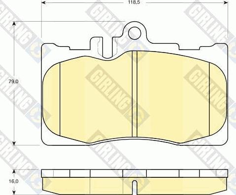 Girling 6133229 - Гальмівні колодки, дискові гальма autozip.com.ua