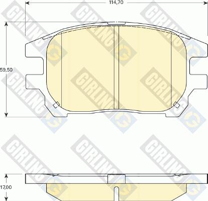 Girling 6133799 - Гальмівні колодки, дискові гальма autozip.com.ua