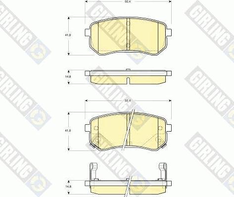 Girling 6133709 - Гальмівні колодки, дискові гальма autozip.com.ua