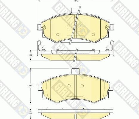 Girling 6133789 - Гальмівні колодки, дискові гальма autozip.com.ua