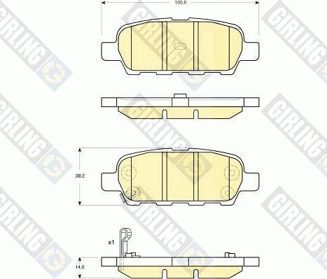 Girling 6132949 - Гальмівні колодки, дискові гальма autozip.com.ua