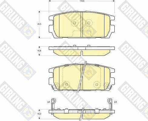 Girling 6132969 - Гальмівні колодки, дискові гальма autozip.com.ua