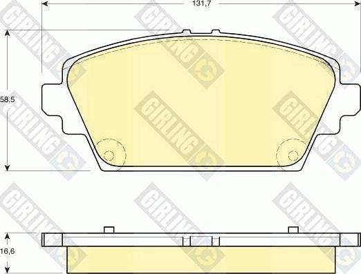 Girling 6132919 - Гальмівні колодки, дискові гальма autozip.com.ua