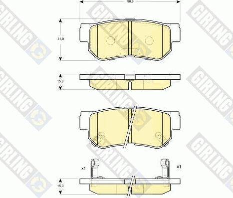 Girling 6132989 - Гальмівні колодки, дискові гальма autozip.com.ua