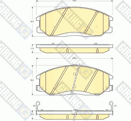 Girling 6132449 - Гальмівні колодки, дискові гальма autozip.com.ua