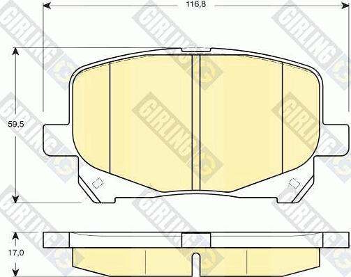 Girling 6132489 - Гальмівні колодки, дискові гальма autozip.com.ua