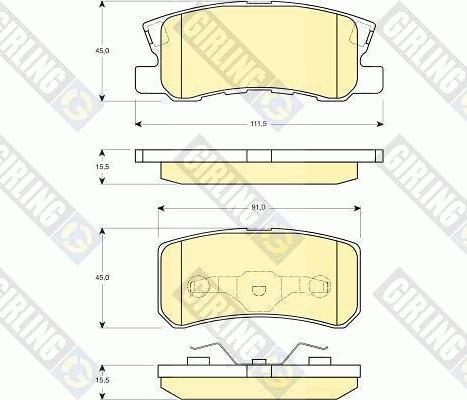 Girling 6132479 - Гальмівні колодки, дискові гальма autozip.com.ua