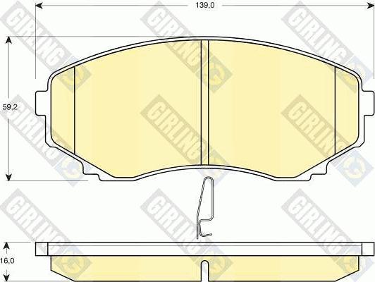 Girling 6132559 - Гальмівні колодки, дискові гальма autozip.com.ua