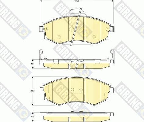 Girling 6132569 - Гальмівні колодки, дискові гальма autozip.com.ua