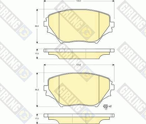 Girling 6132519 - Гальмівні колодки, дискові гальма autozip.com.ua