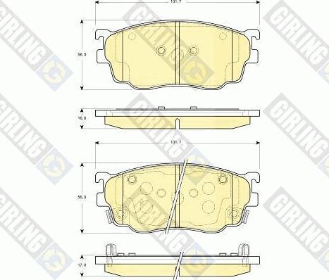 Girling 6132539 - Гальмівні колодки, дискові гальма autozip.com.ua