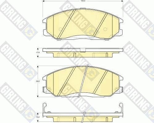 Girling 6132579 - Гальмівні колодки, дискові гальма autozip.com.ua