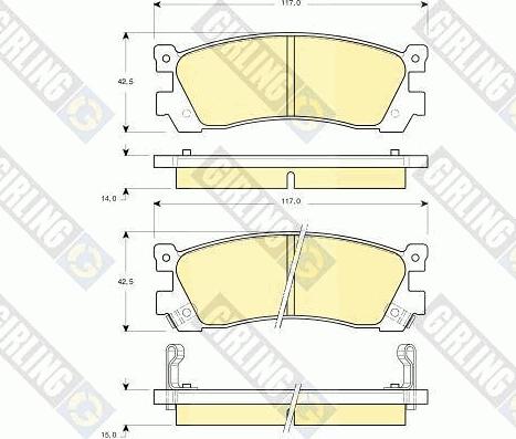 Girling 6132649 - Гальмівні колодки, дискові гальма autozip.com.ua