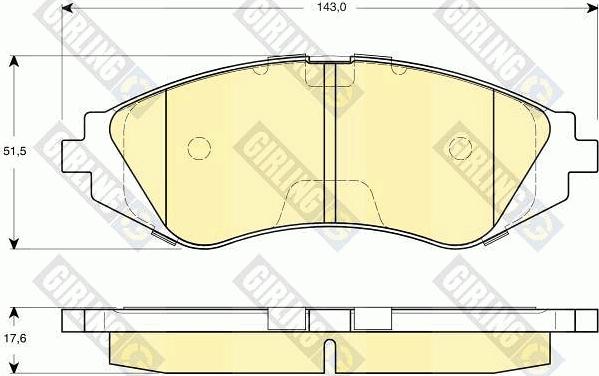 Girling 6132659 - Гальмівні колодки, дискові гальма autozip.com.ua