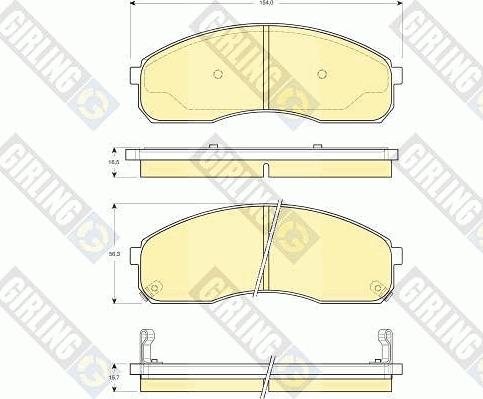 Girling 6132619 - Гальмівні колодки, дискові гальма autozip.com.ua